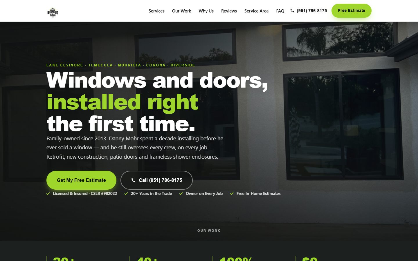 A website we built, on a laptop