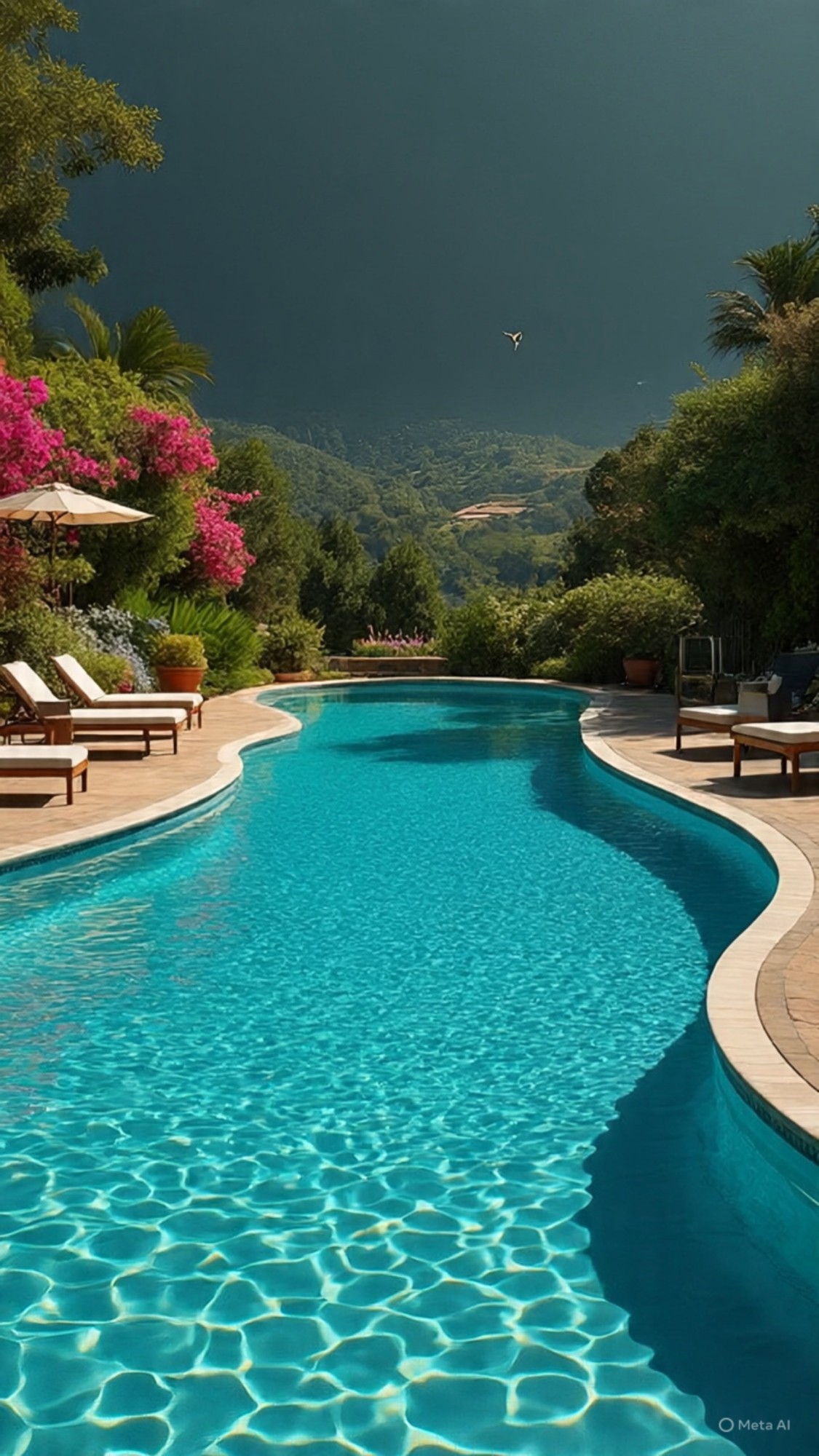 Backyard pool, finished project